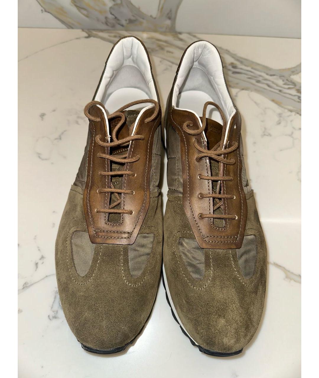 TOD'S Зеленые замшевые высокие кроссовки / кеды, фото 3