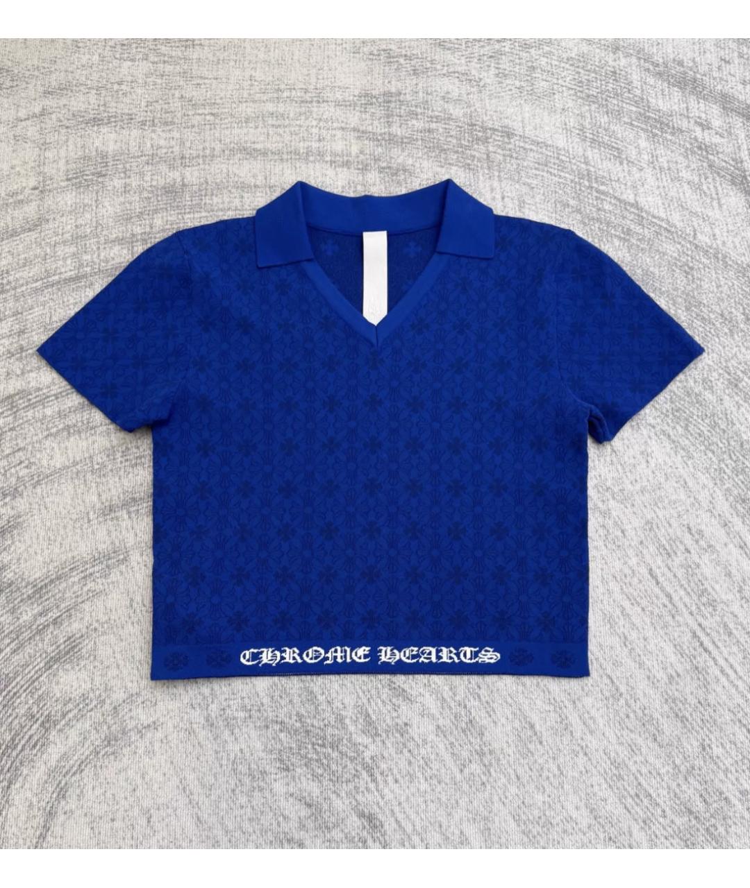 CHROME HEARTS Синяя футболка, фото 4