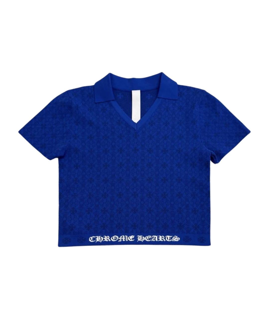 CHROME HEARTS Синяя футболка, фото 1