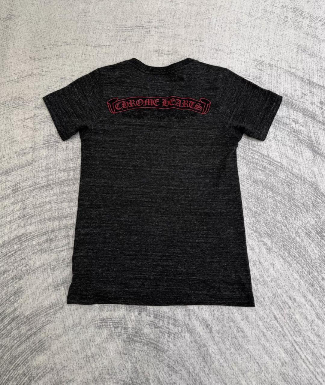 CHROME HEARTS Черная полиэстеровая футболка, фото 2