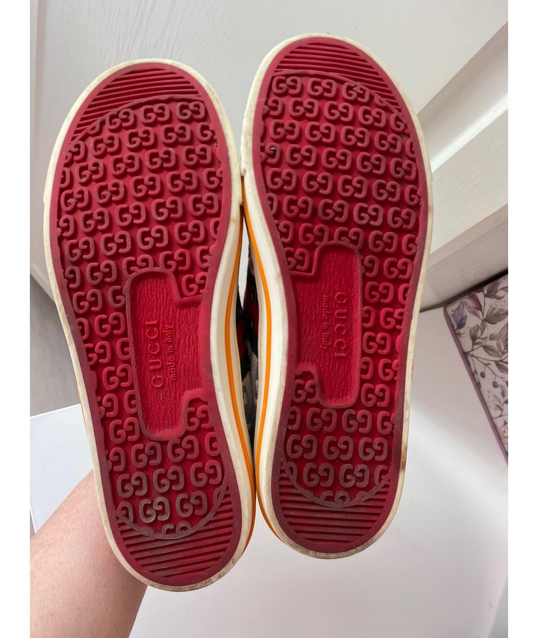 GUCCI Голубые текстильные кеды, фото 7