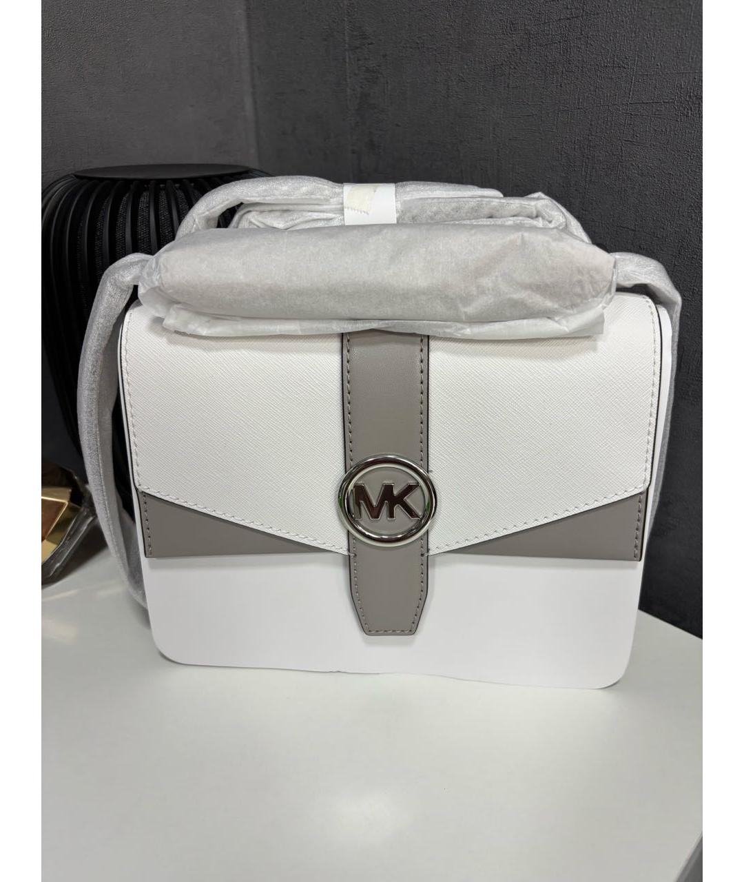 MICHAEL KORS Белая сумка через плечо из искусственной кожи, фото 2