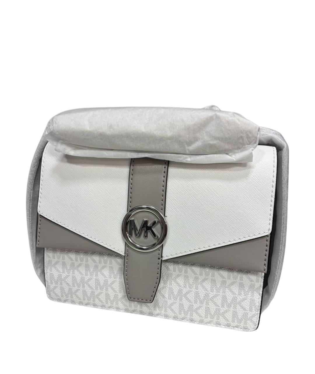 MICHAEL KORS Белая сумка через плечо из искусственной кожи, фото 9