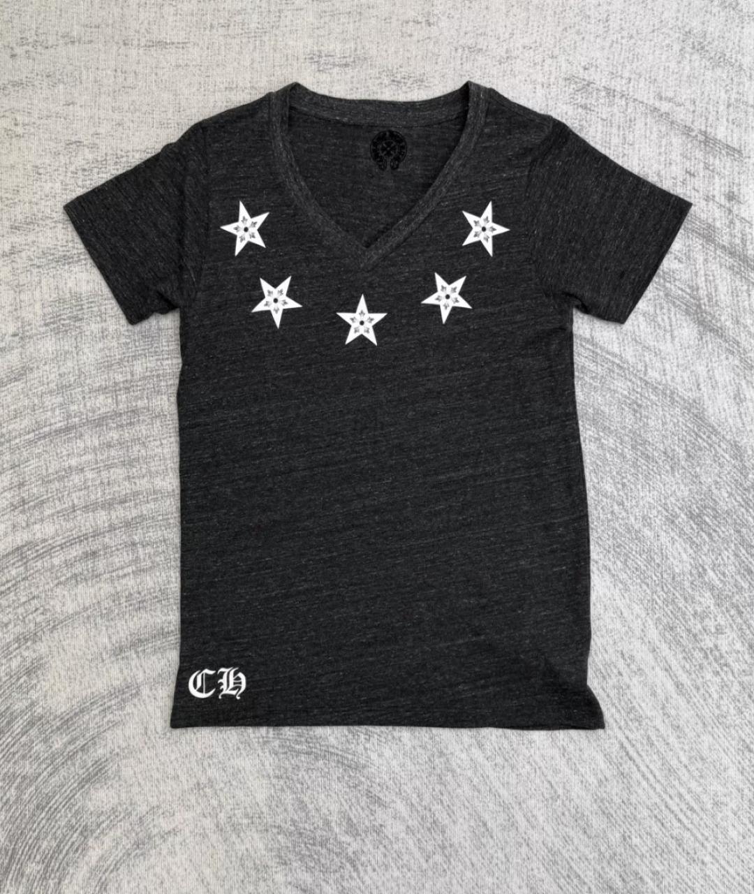 CHROME HEARTS Черная футболка, фото 4