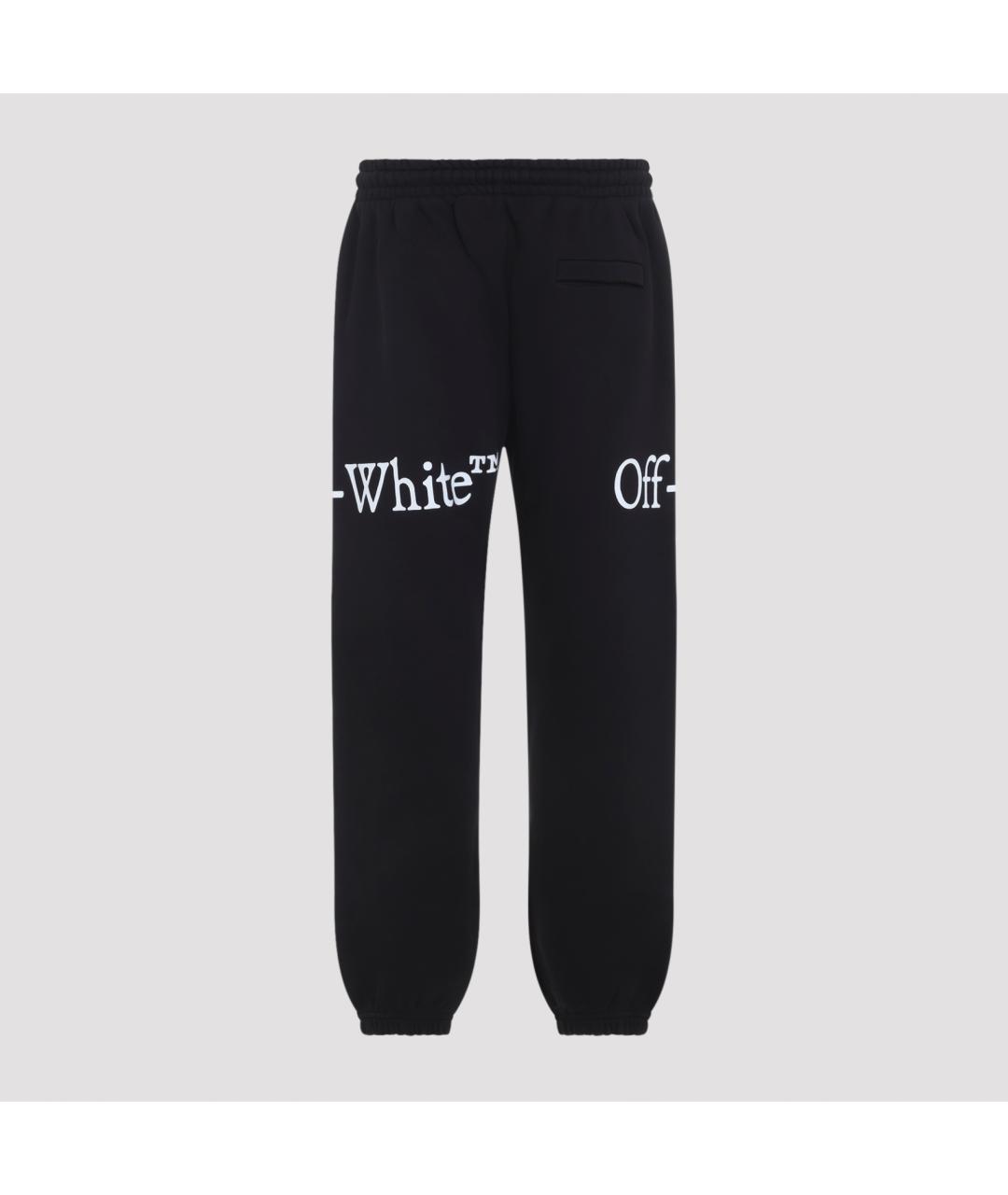 OFF-WHITE Черные хлопковые повседневные брюки, фото 3
