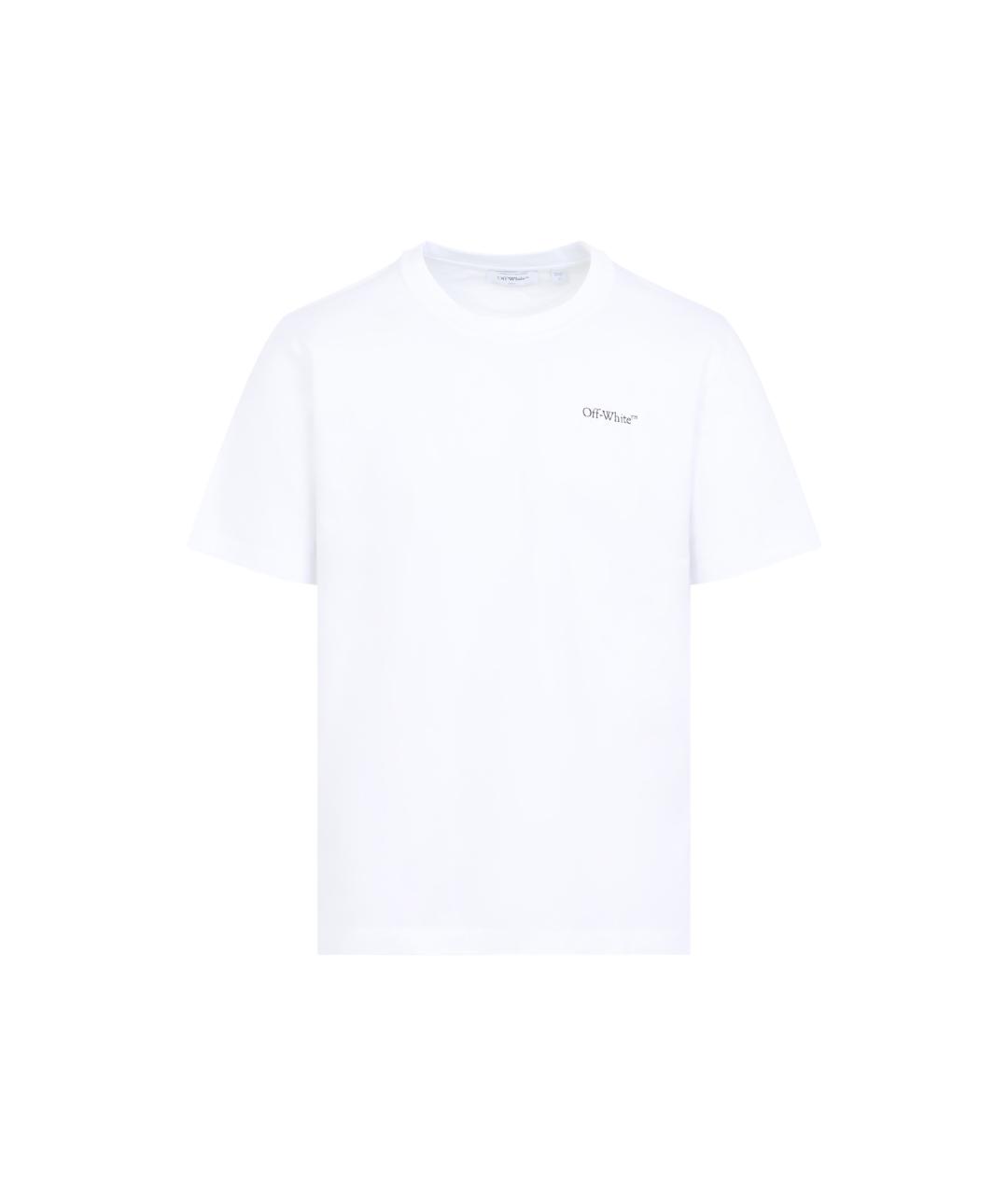 OFF-WHITE Белая хлопковая футболка, фото 1