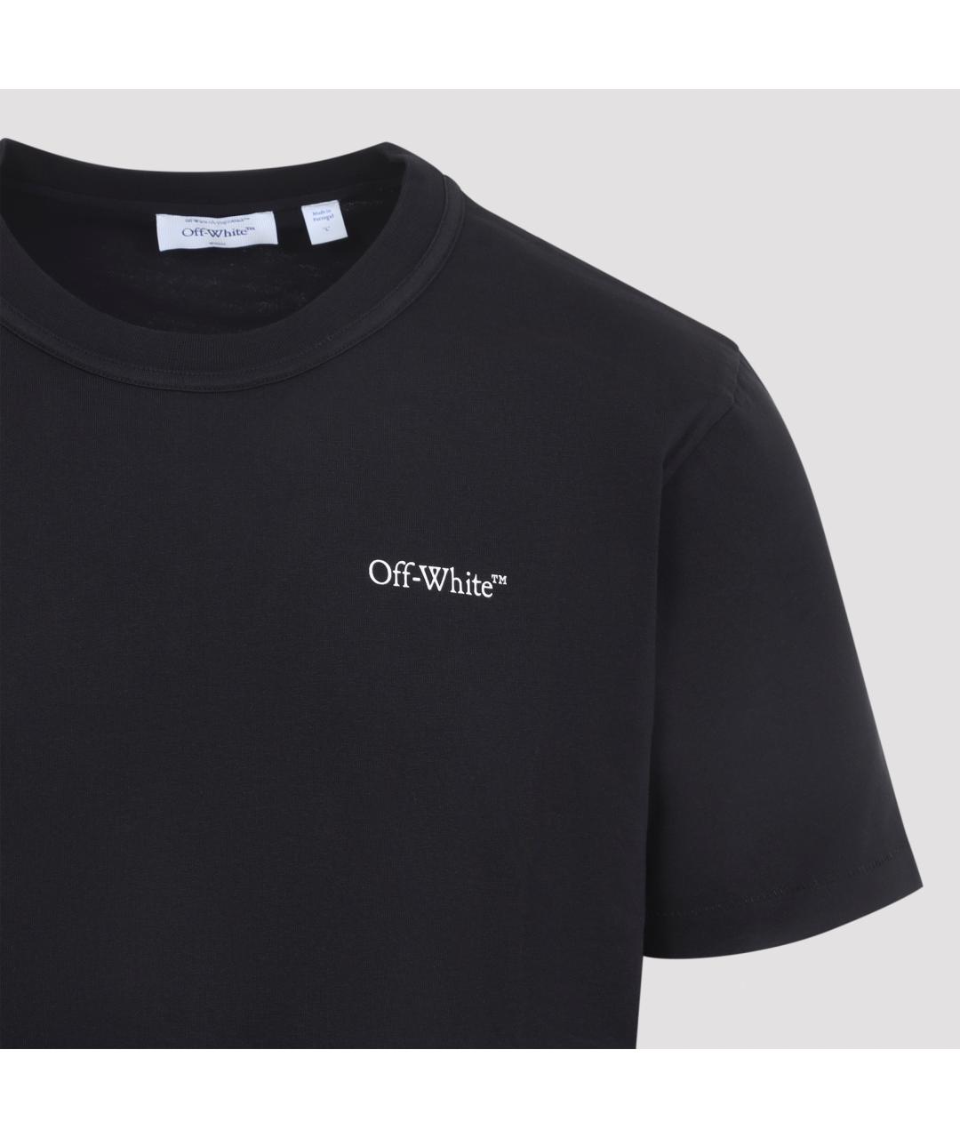 OFF-WHITE Черная хлопковая футболка, фото 4