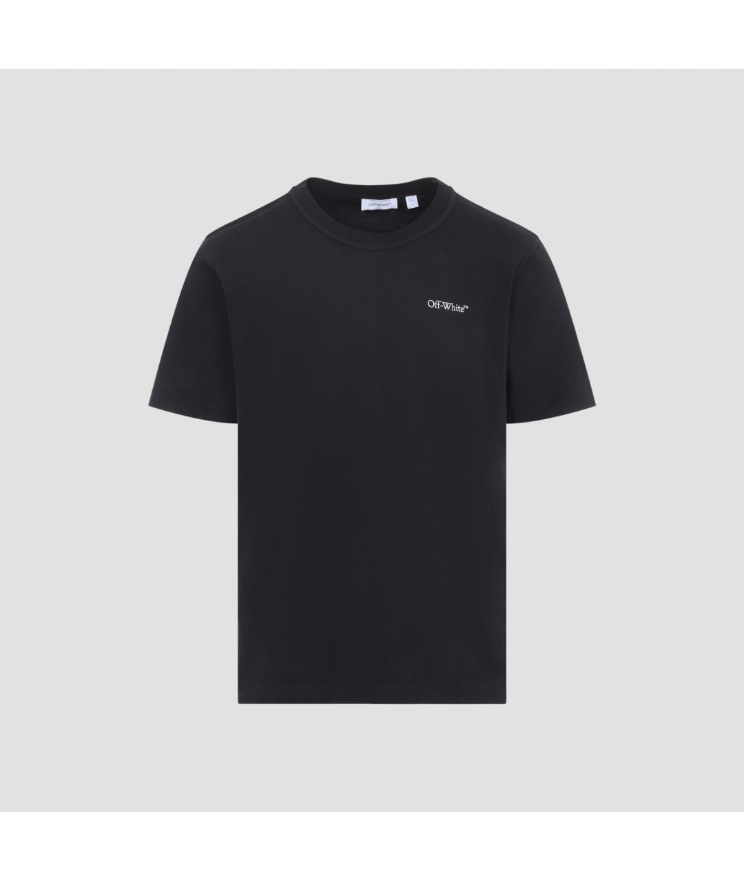 OFF-WHITE Черная хлопковая футболка, фото 2