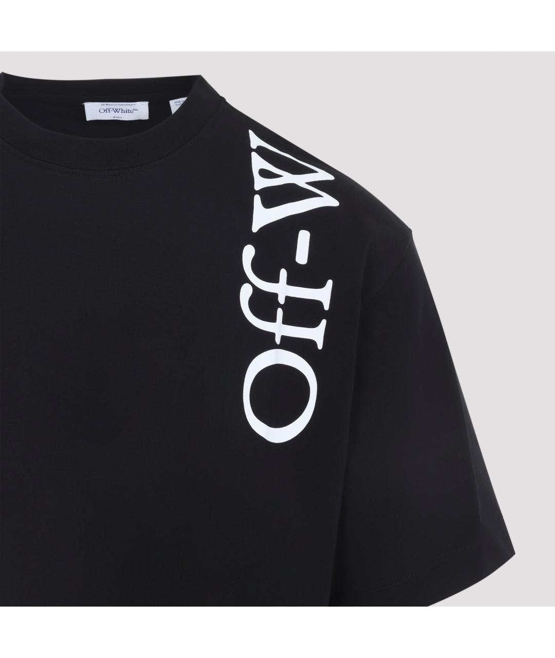 OFF-WHITE Черная хлопковая футболка, фото 4