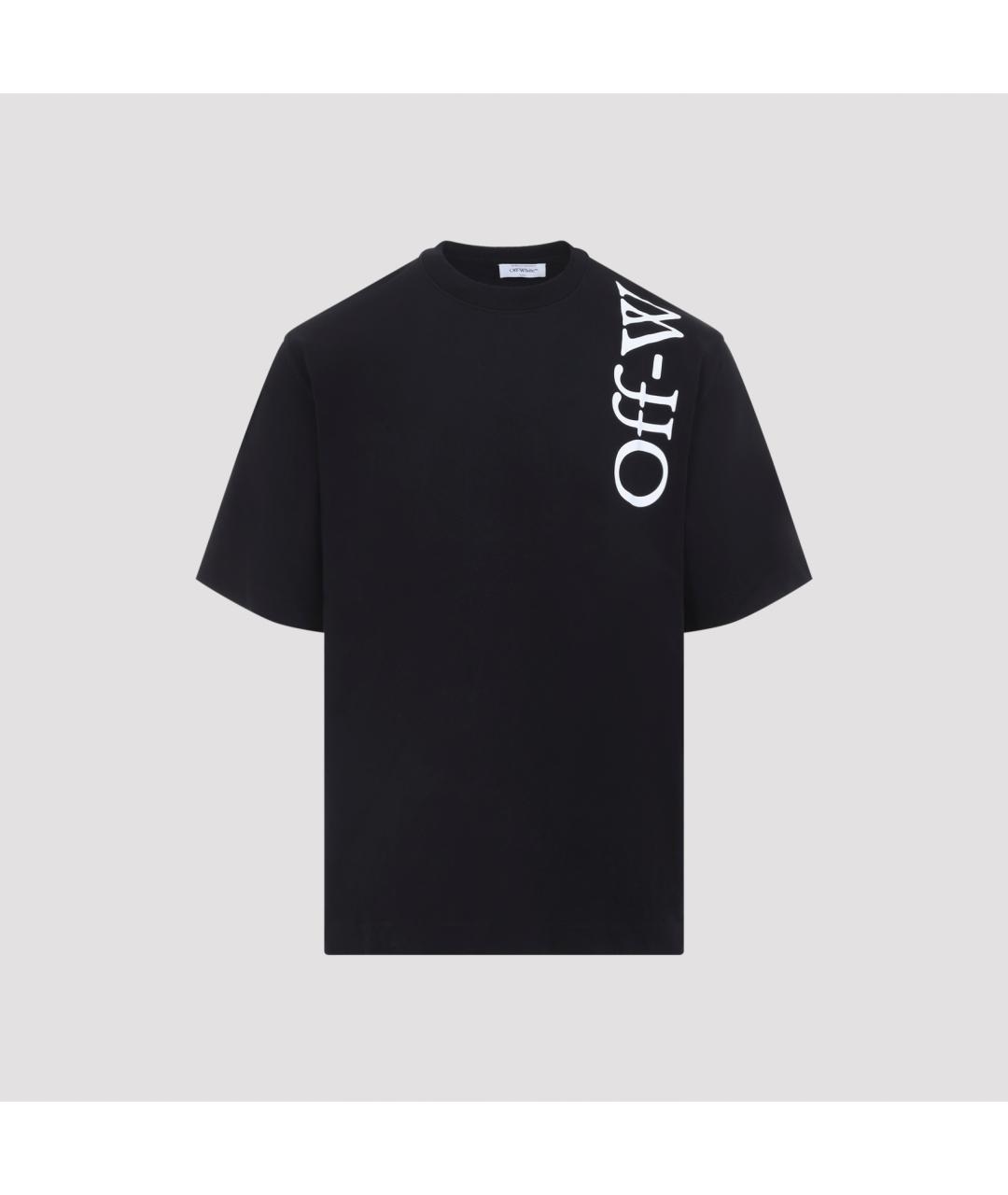 OFF-WHITE Черная хлопковая футболка, фото 2