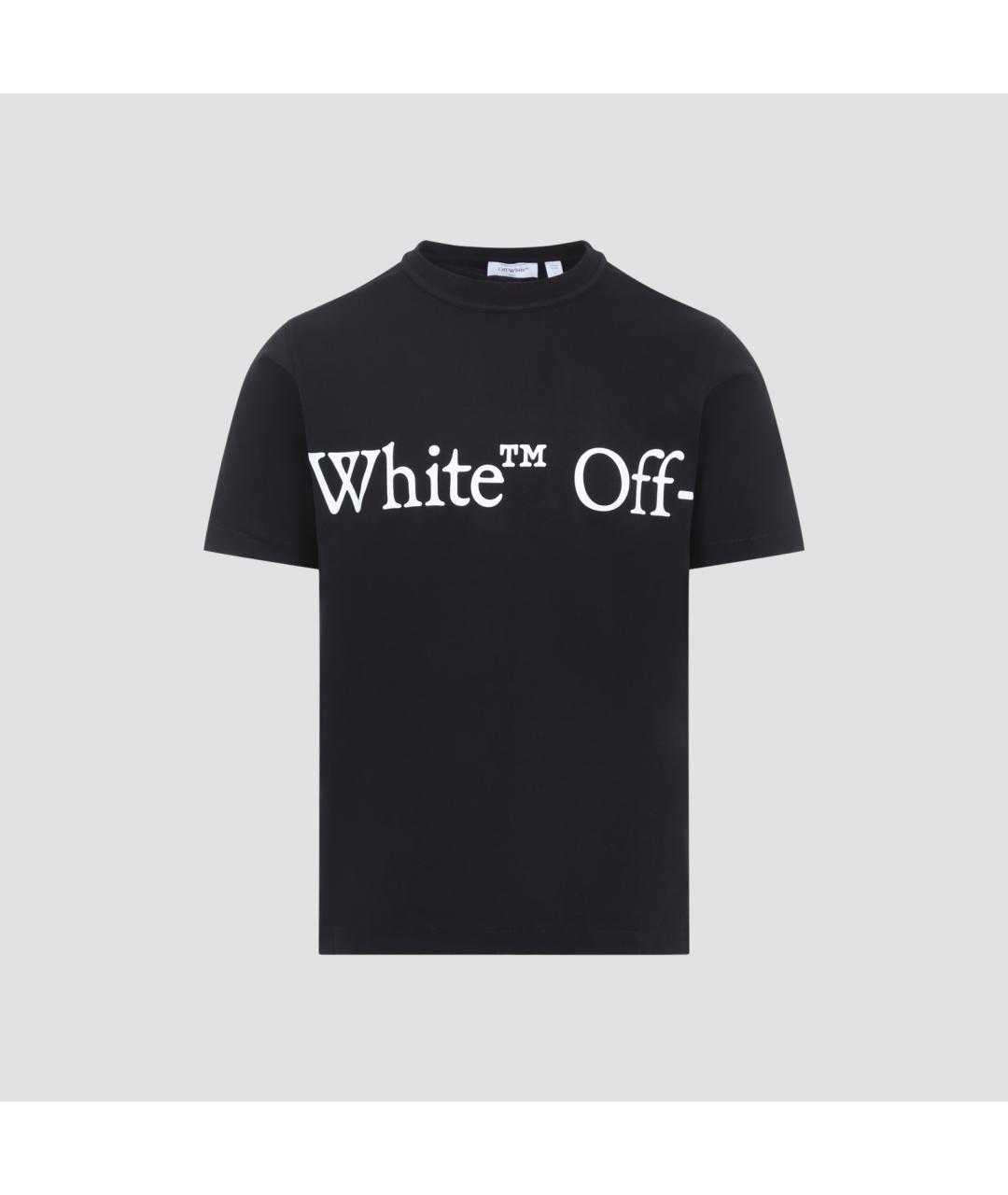 OFF-WHITE Черная хлопковая футболка, фото 2