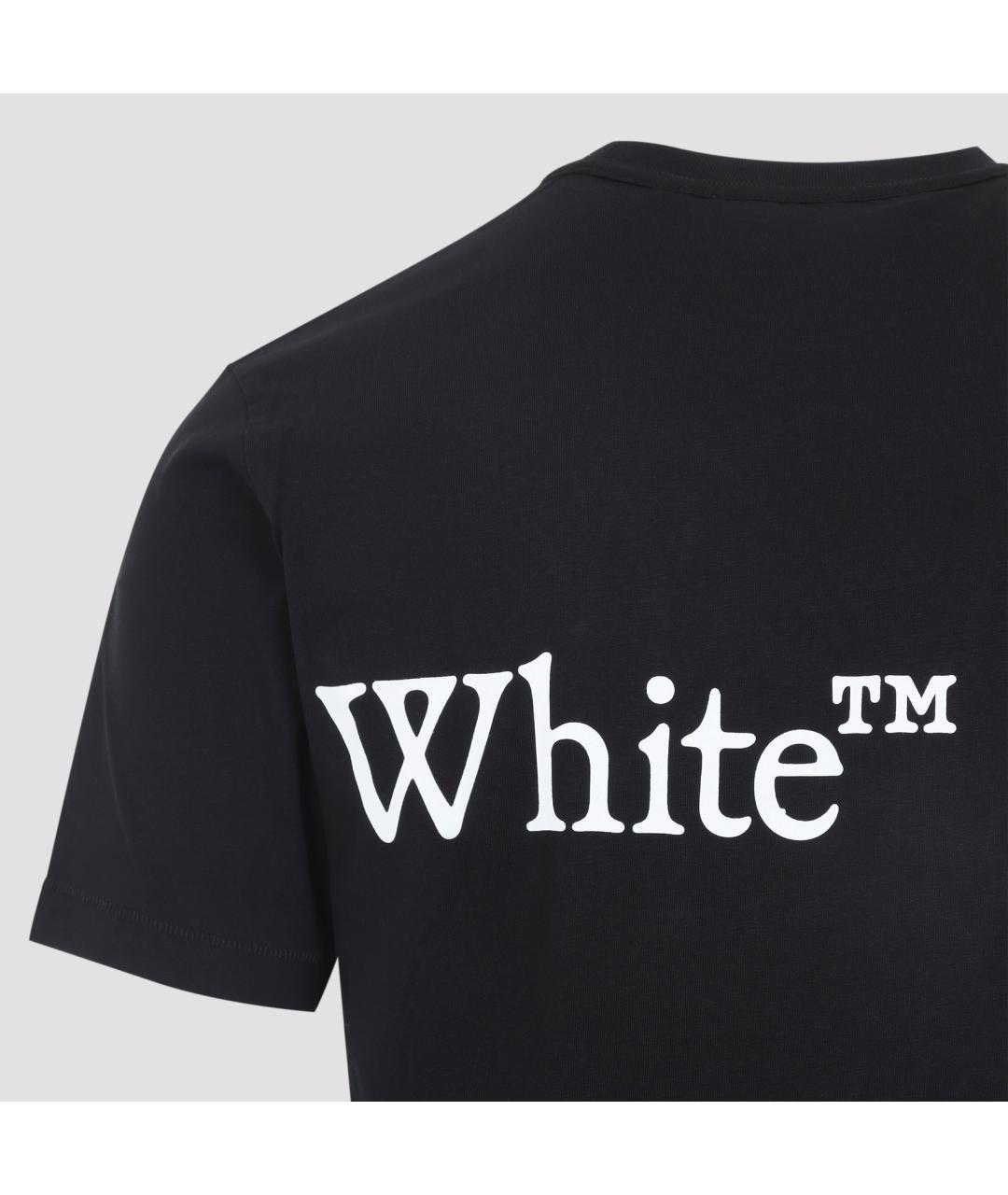 OFF-WHITE Черная хлопковая футболка, фото 4