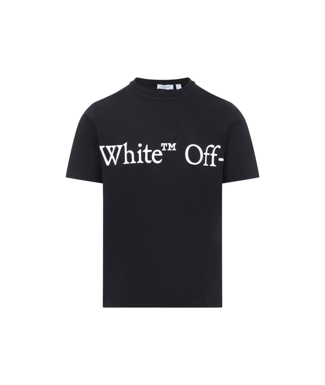 OFF-WHITE Черная хлопковая футболка, фото 1