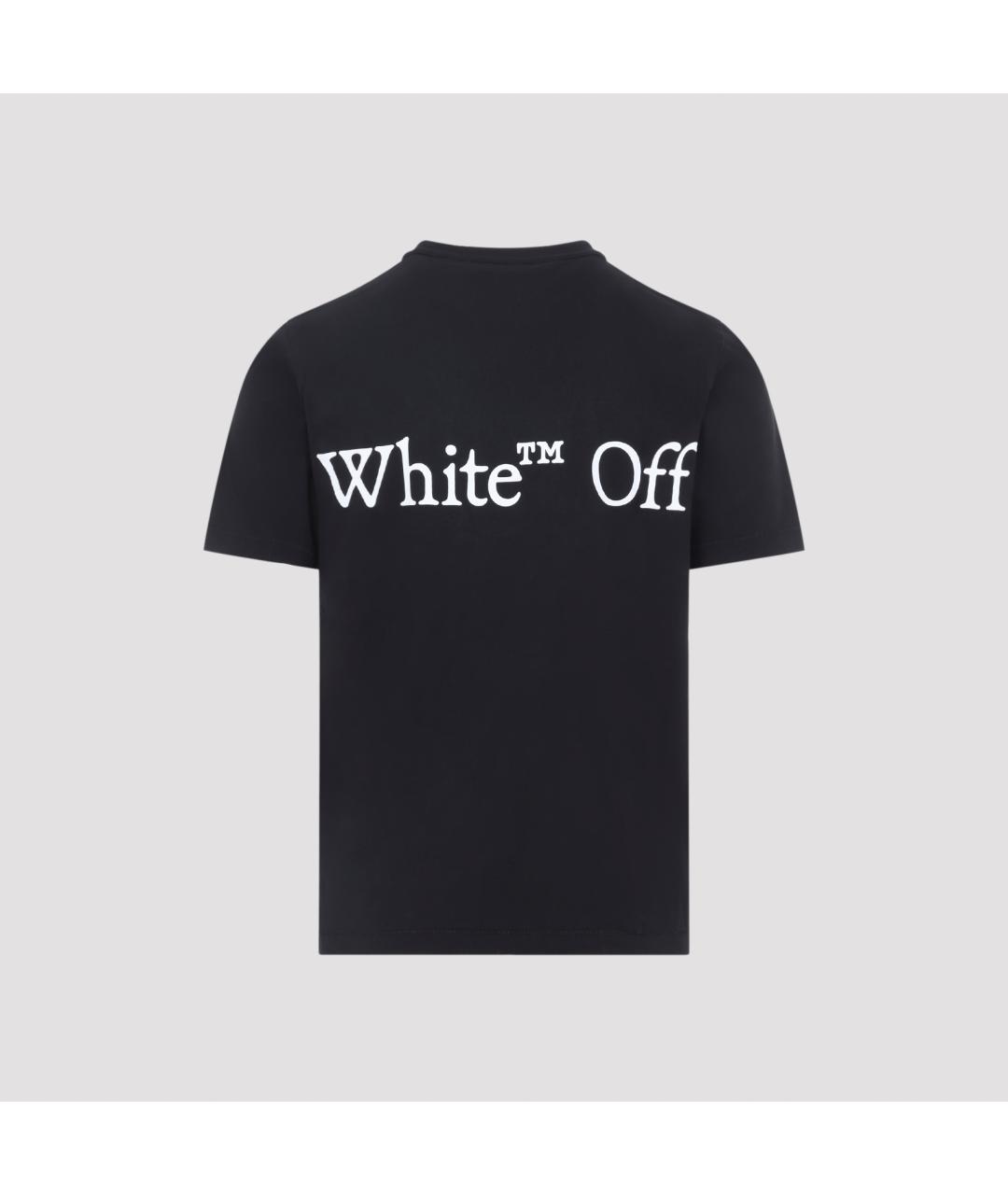 OFF-WHITE Черная хлопковая футболка, фото 3