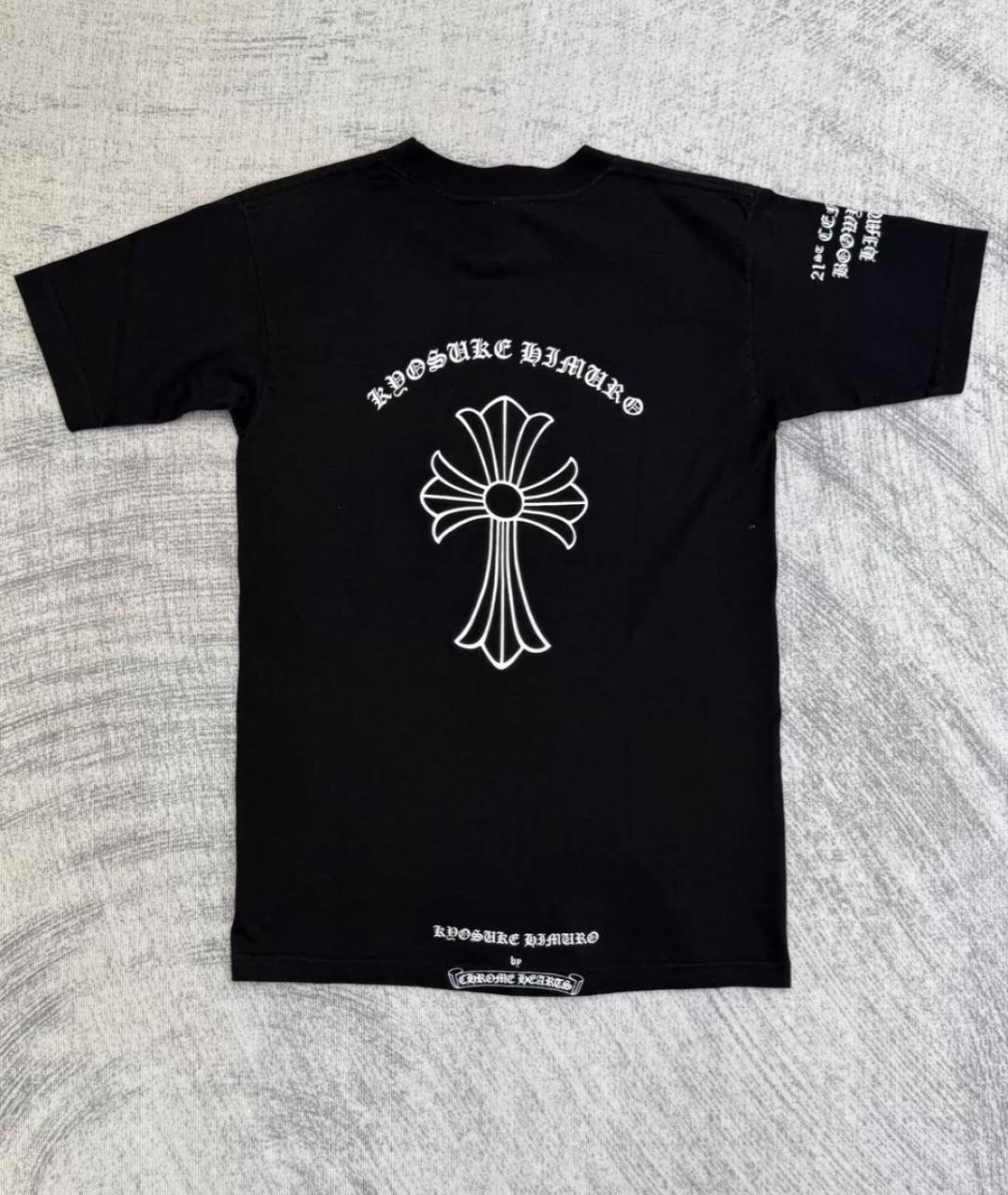 CHROME HEARTS Черная хлопковая футболка, фото 2