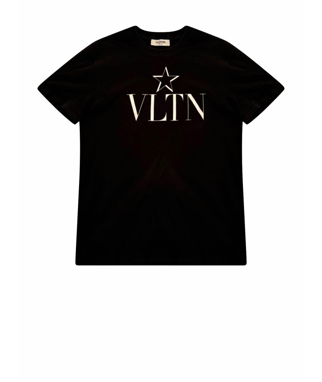 VALENTINO Черная хлопковая футболка, фото 1