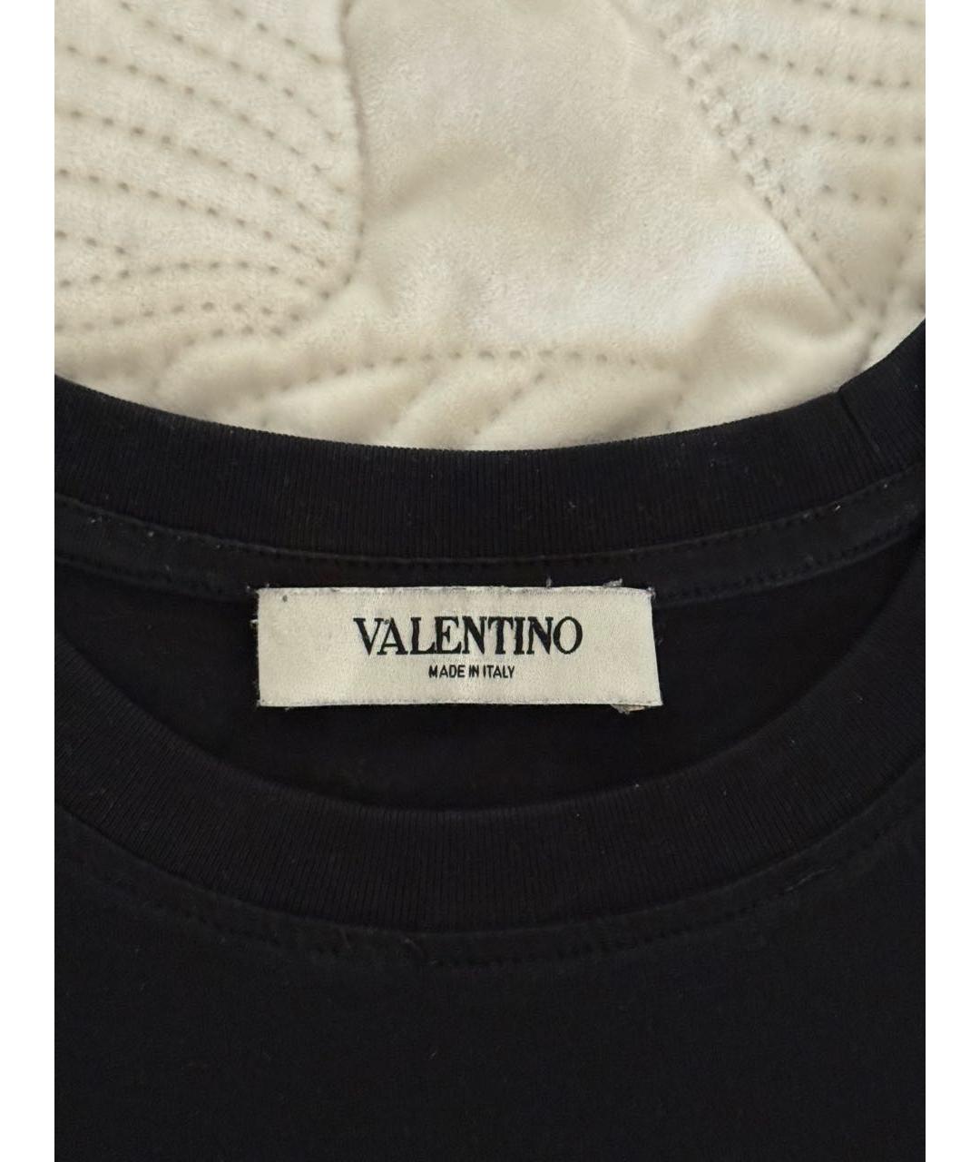 VALENTINO Черная хлопковая футболка, фото 3