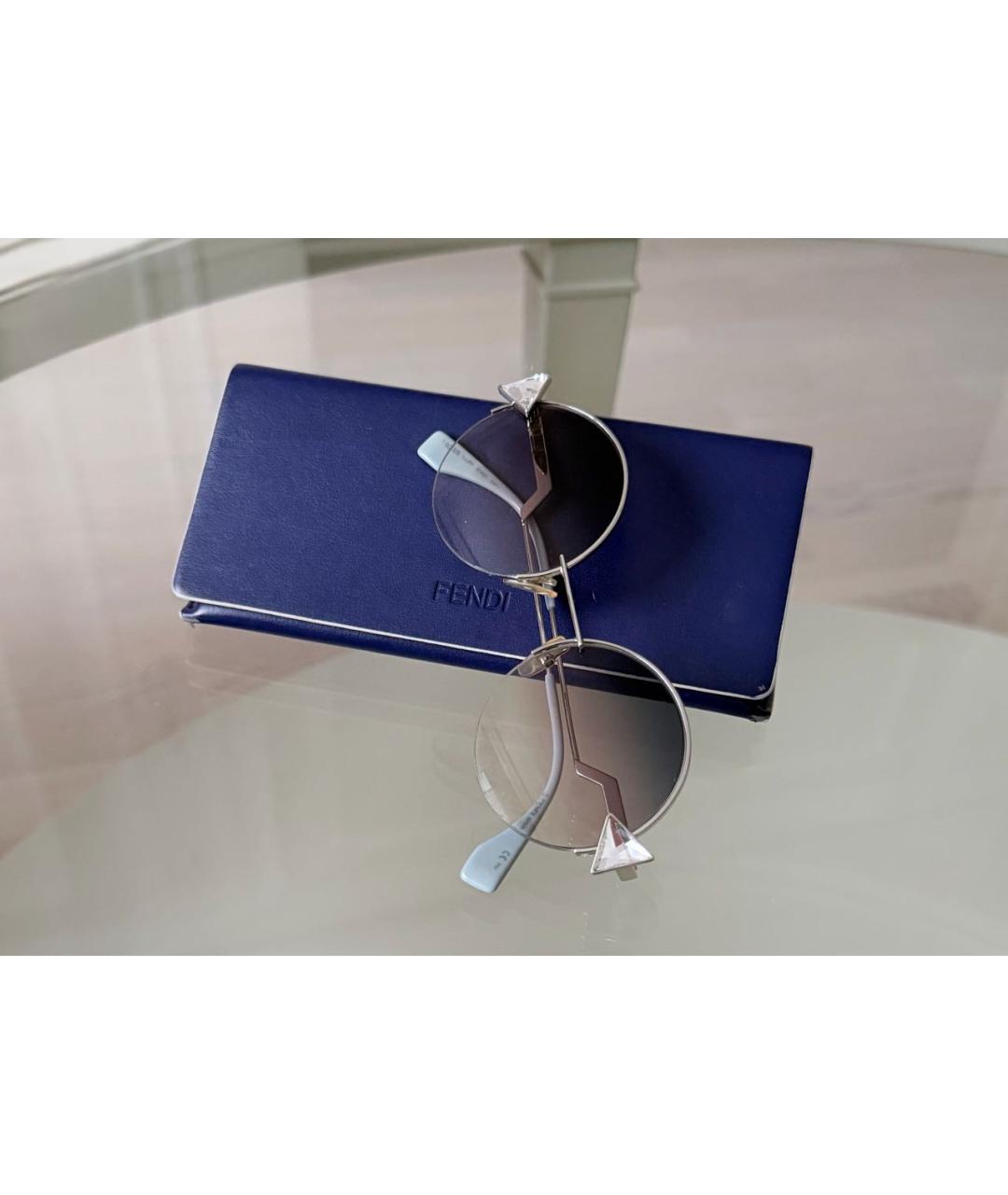 FENDI Голубые солнцезащитные очки, фото 4