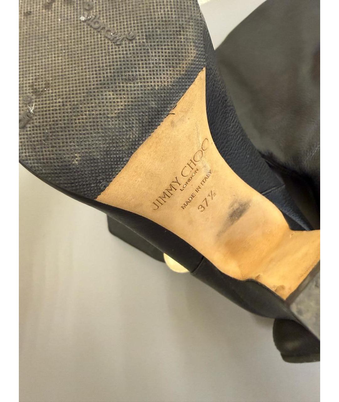 JIMMY CHOO Черные кожаные ботильоны, фото 5