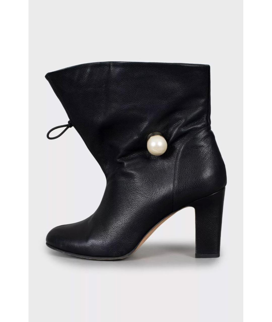 JIMMY CHOO Черные кожаные ботильоны, фото 9