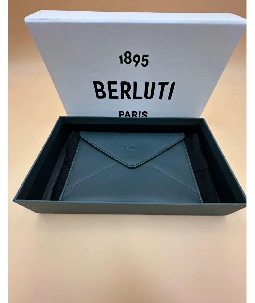 BERLUTI Зеленая кожаная папка для документов, фото 3