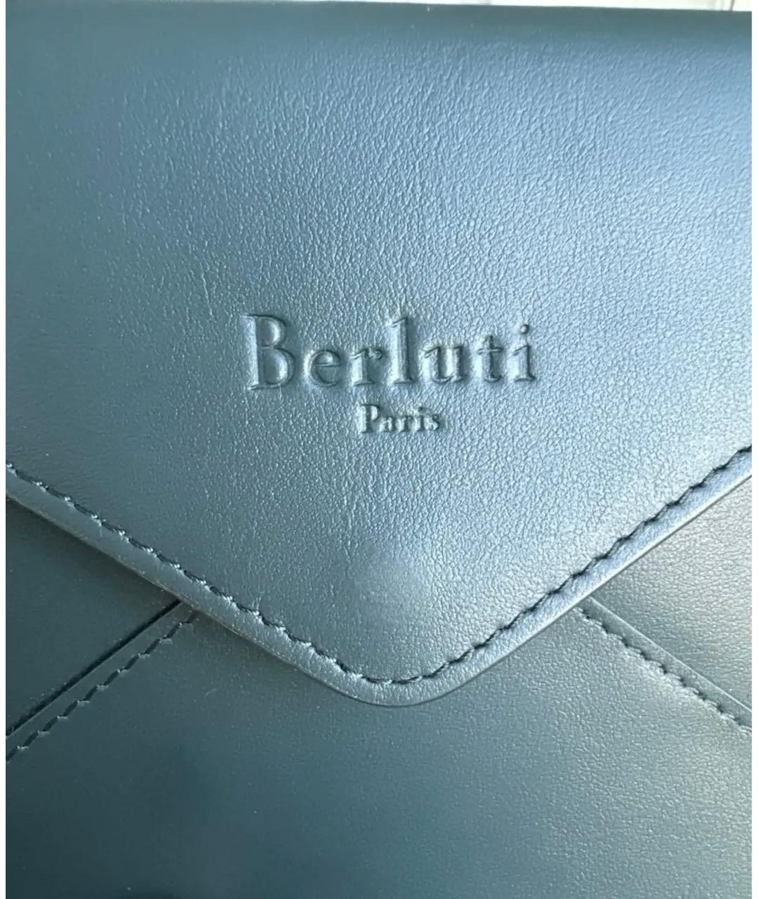 BERLUTI Зеленая кожаная папка для документов, фото 5