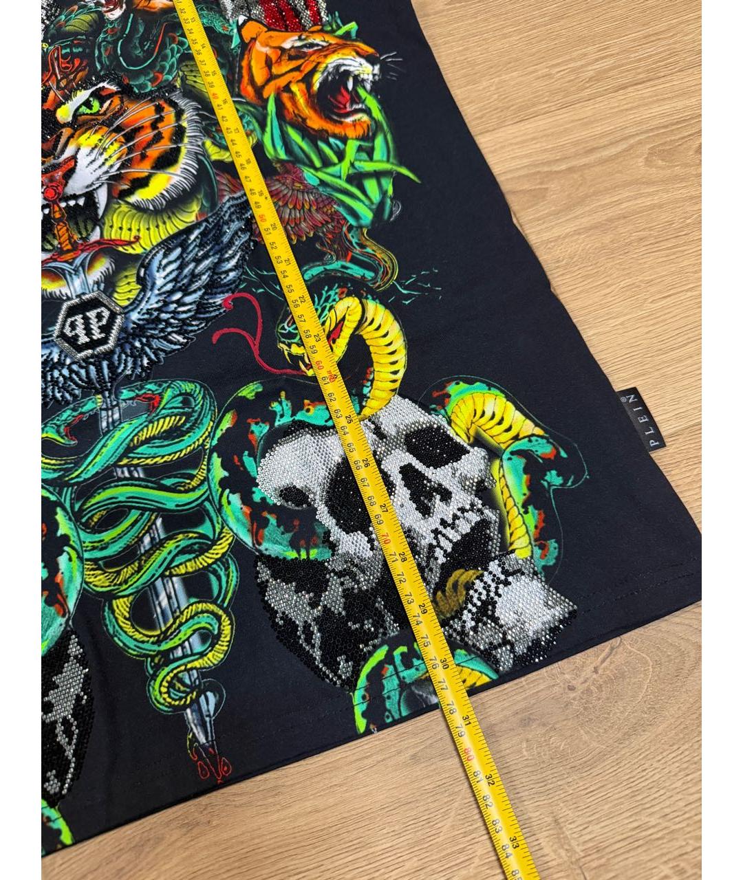 PHILIPP PLEIN Черная хлопковая футболка, фото 6