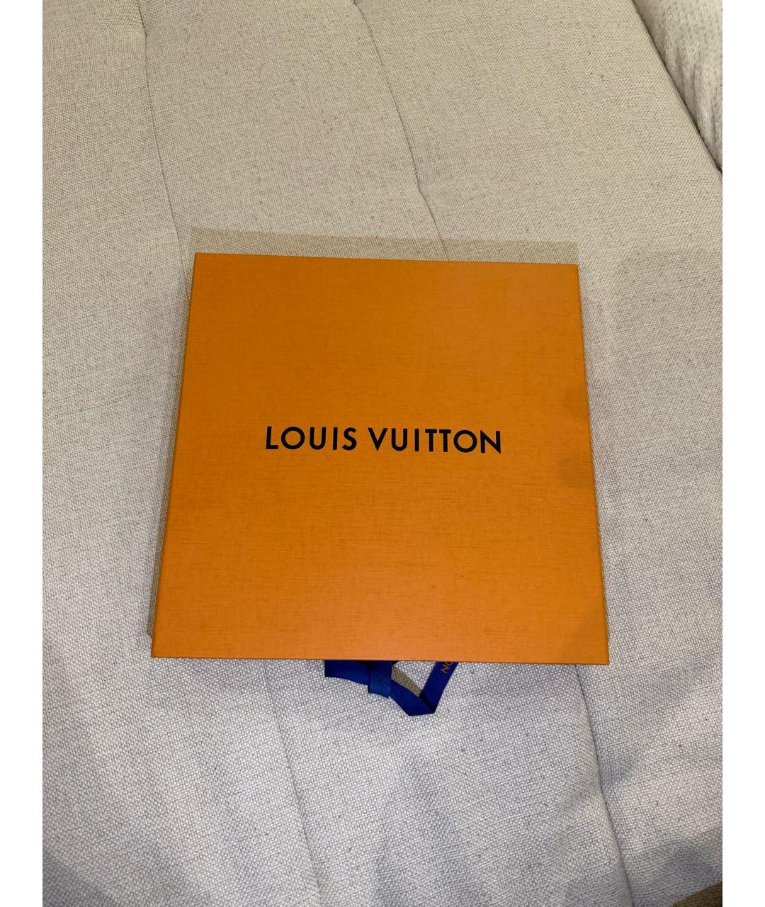 LOUIS VUITTON Синий шелковый платок, фото 4