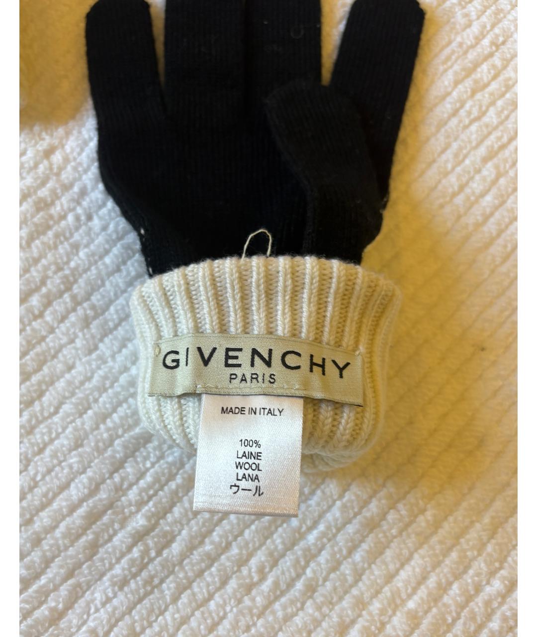 GIVENCHY Белые шерстяные перчатки, фото 4