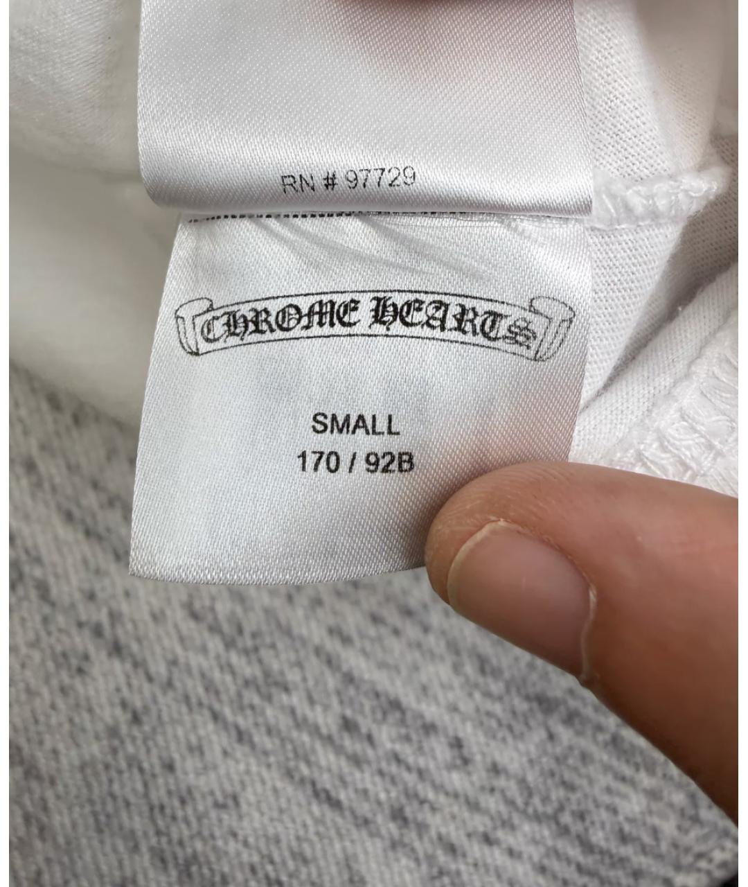 CHROME HEARTS Белая хлопковая футболка, фото 3
