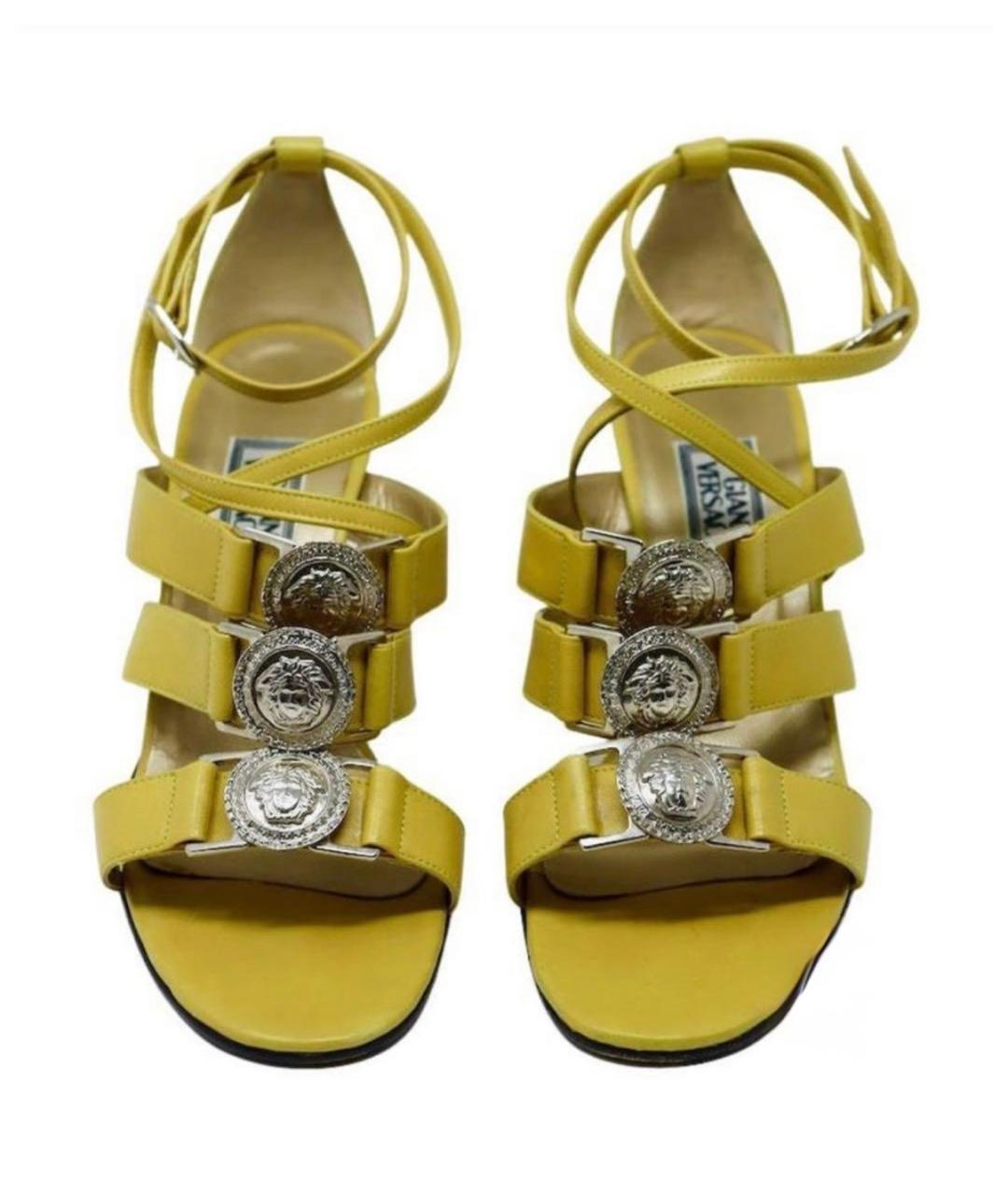 VERSACE Кожаные босоножки, фото 7
