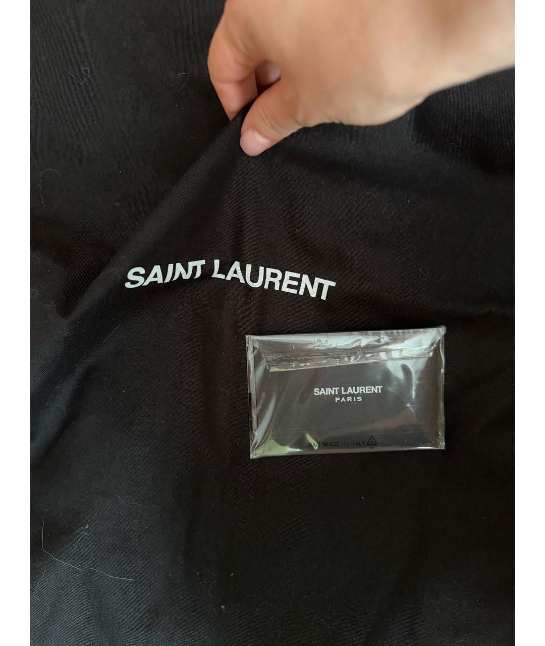 SAINT LAURENT Коричневая плетеная сумка тоут, фото 5