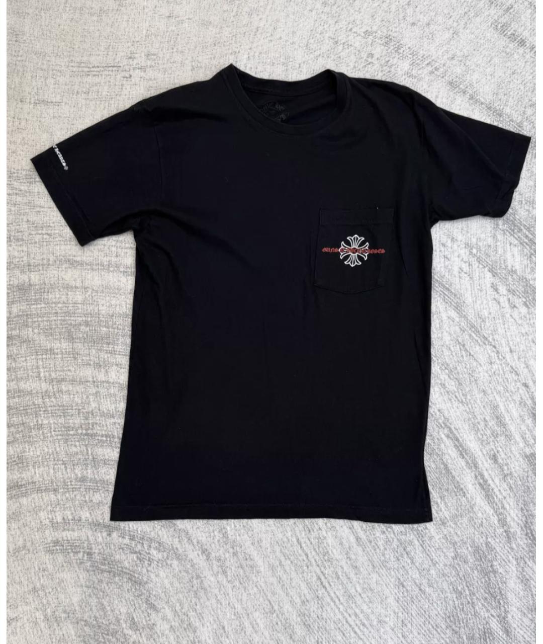 CHROME HEARTS Черная хлопковая футболка, фото 4