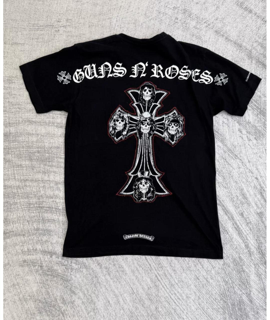 CHROME HEARTS Черная хлопковая футболка, фото 2