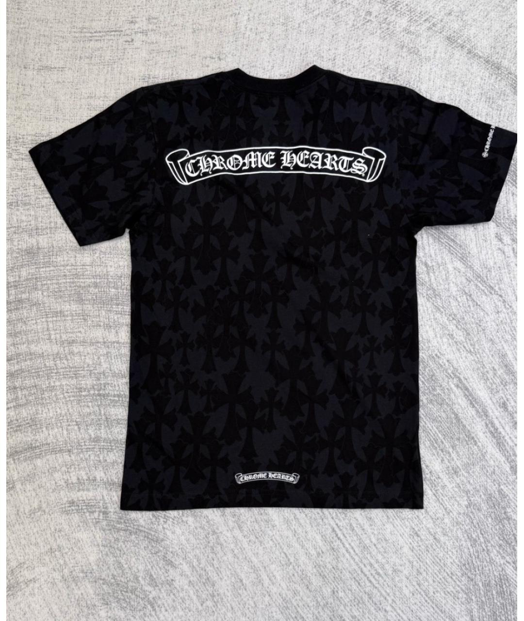CHROME HEARTS Черная хлопковая футболка, фото 2