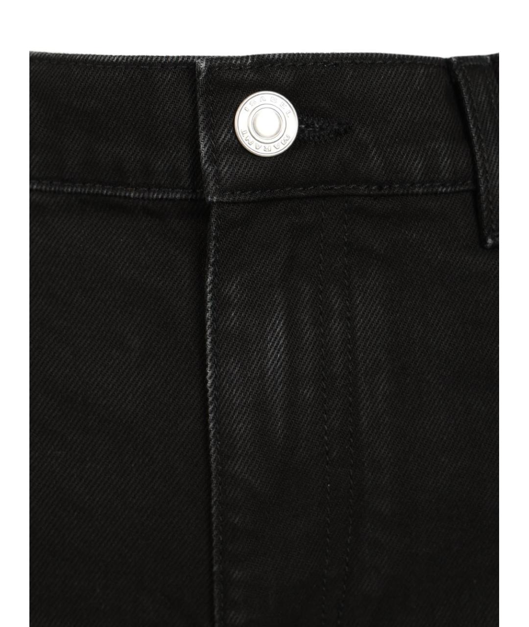 ISABEL MARANT Черные хлопковые прямые джинсы, фото 4