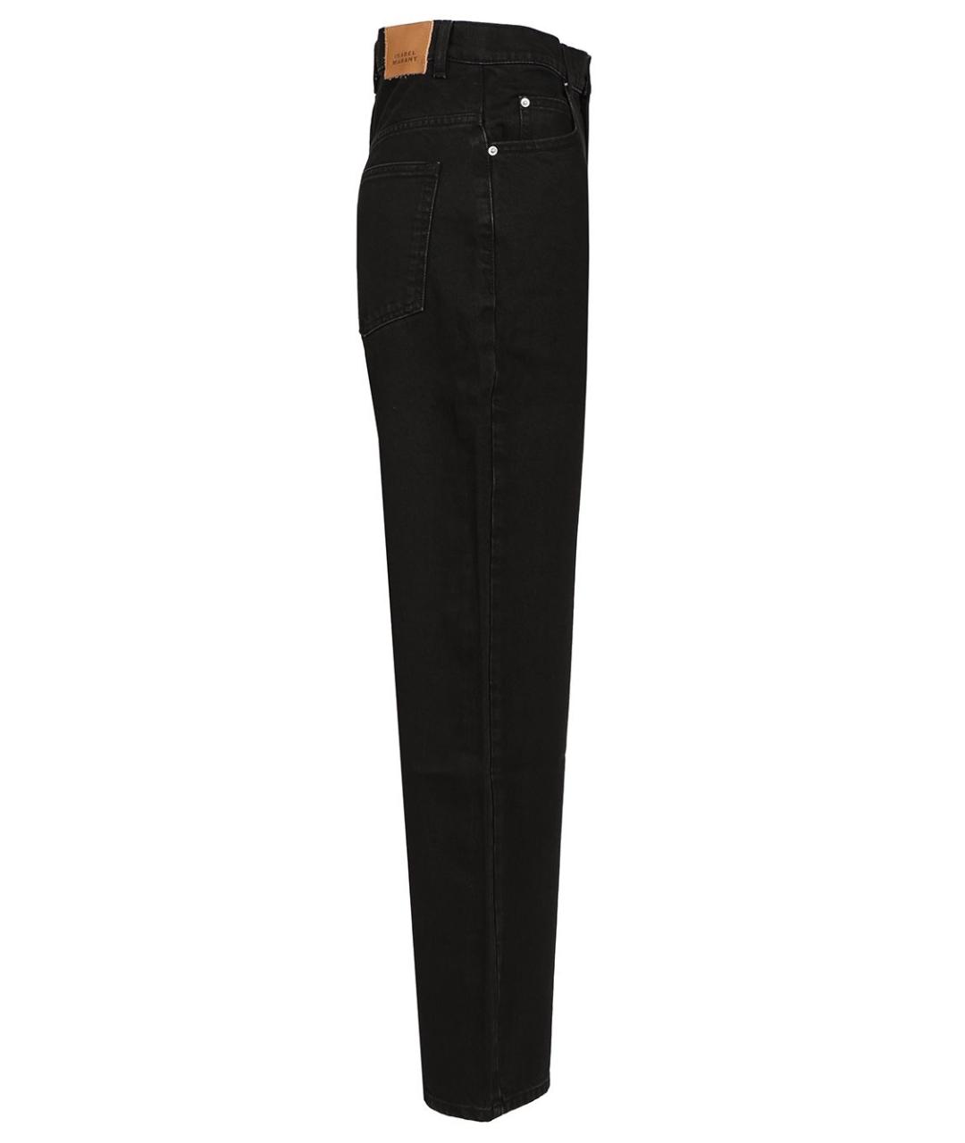 ISABEL MARANT Черные хлопковые прямые джинсы, фото 3