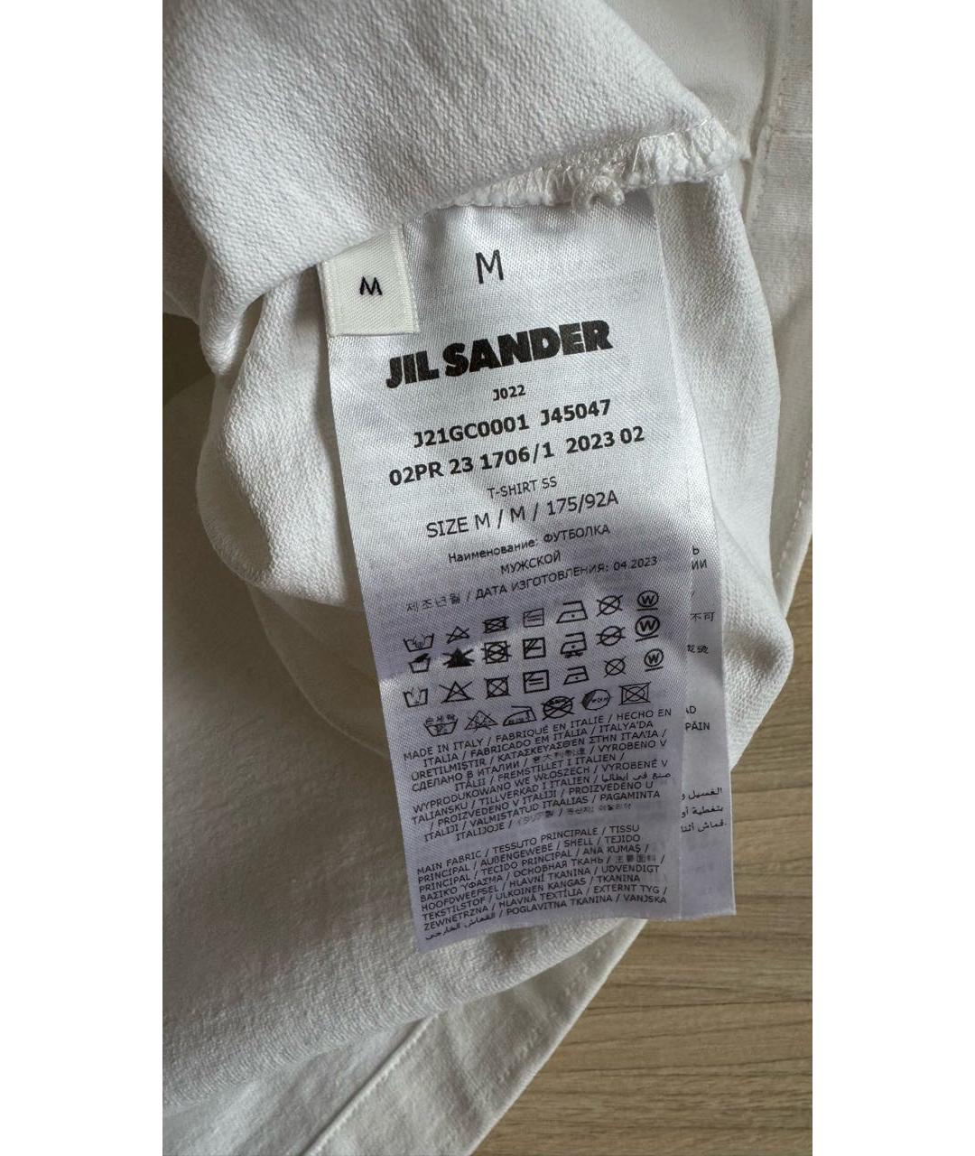 JIL SANDER Хлопковая футболка, фото 4