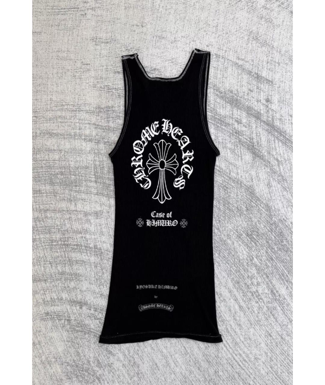 CHROME HEARTS Черная хлопковая майка, фото 2