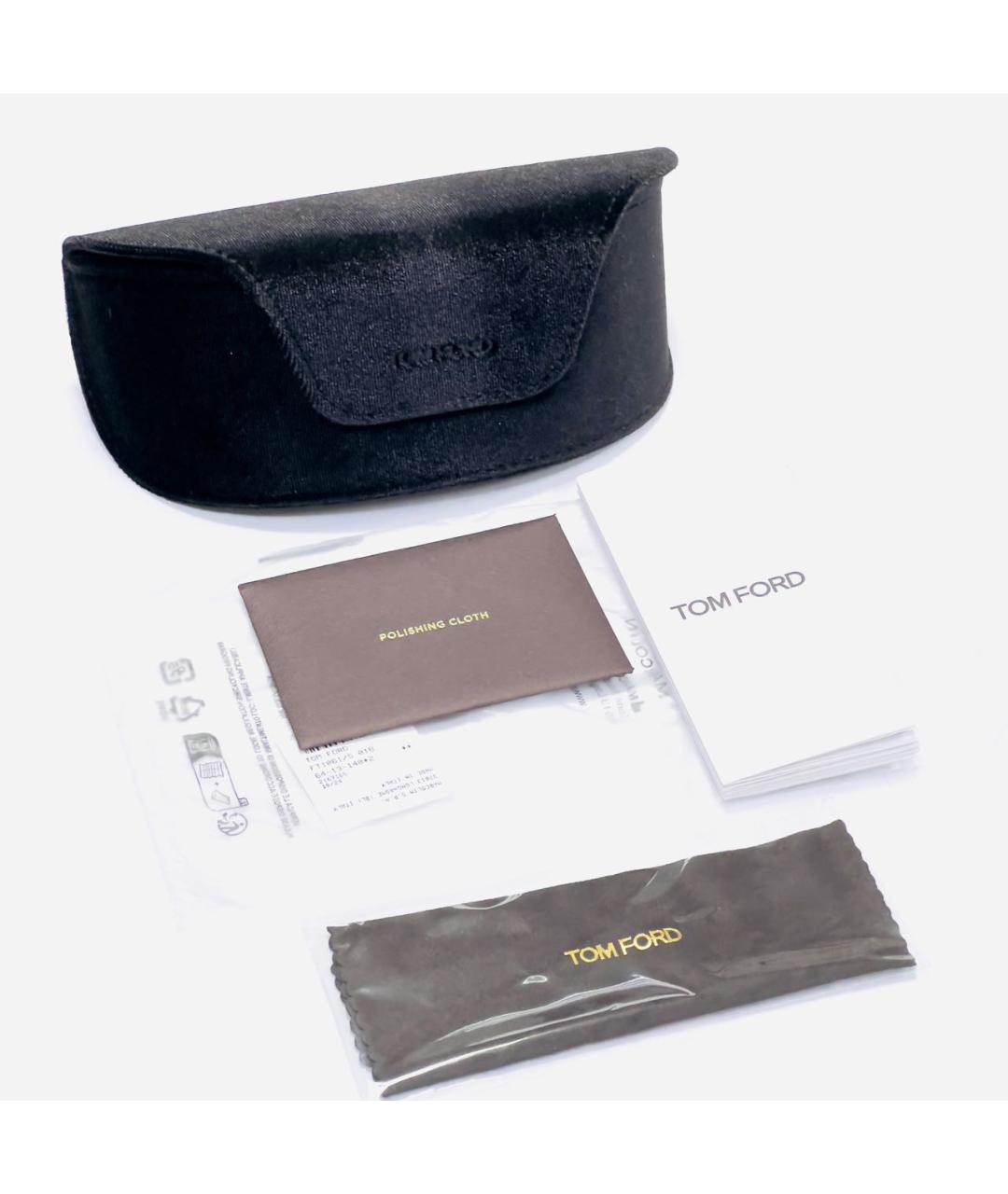 TOM FORD Черные пластиковые солнцезащитные очки, фото 4