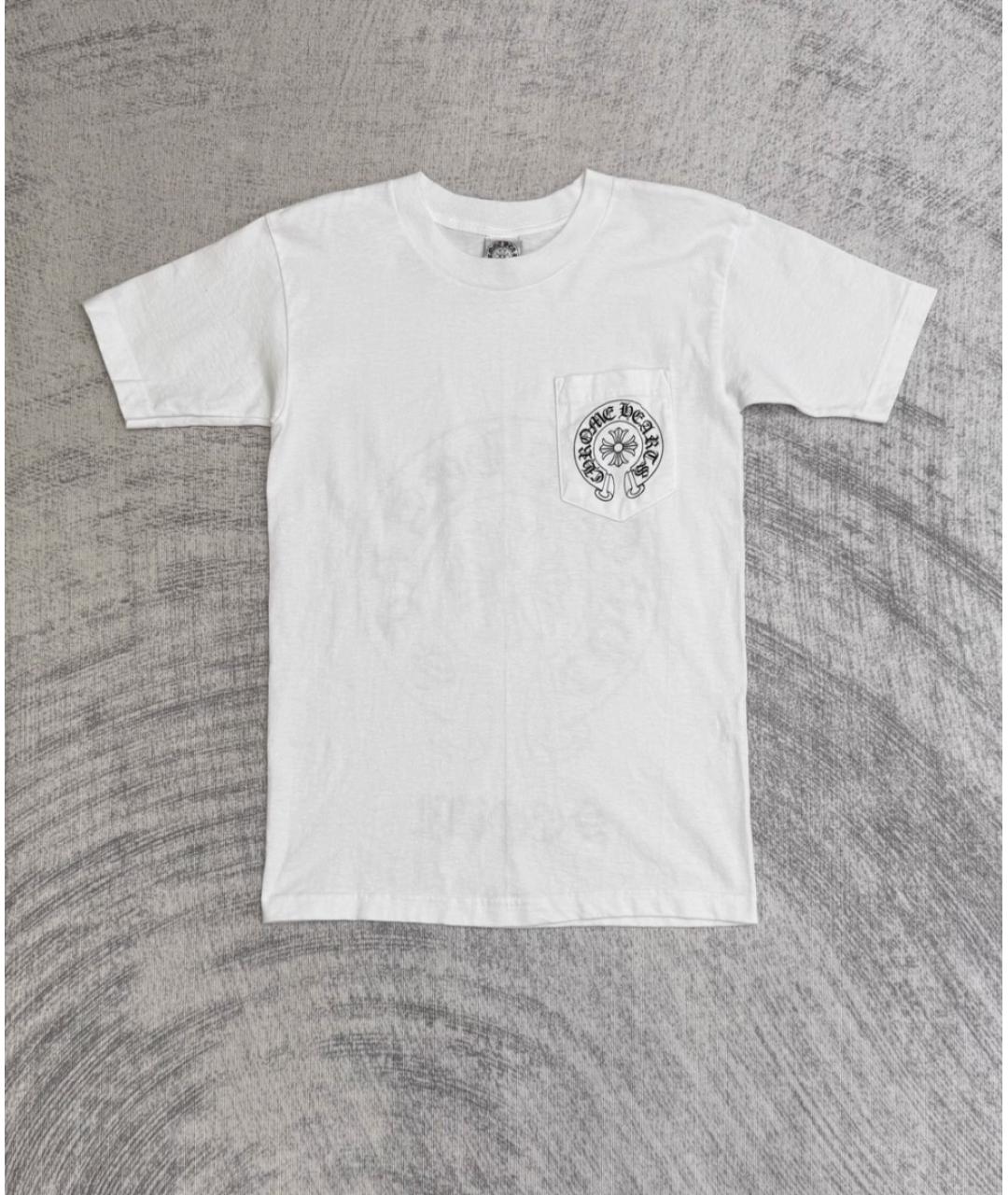 CHROME HEARTS Белая хлопковая футболка, фото 4