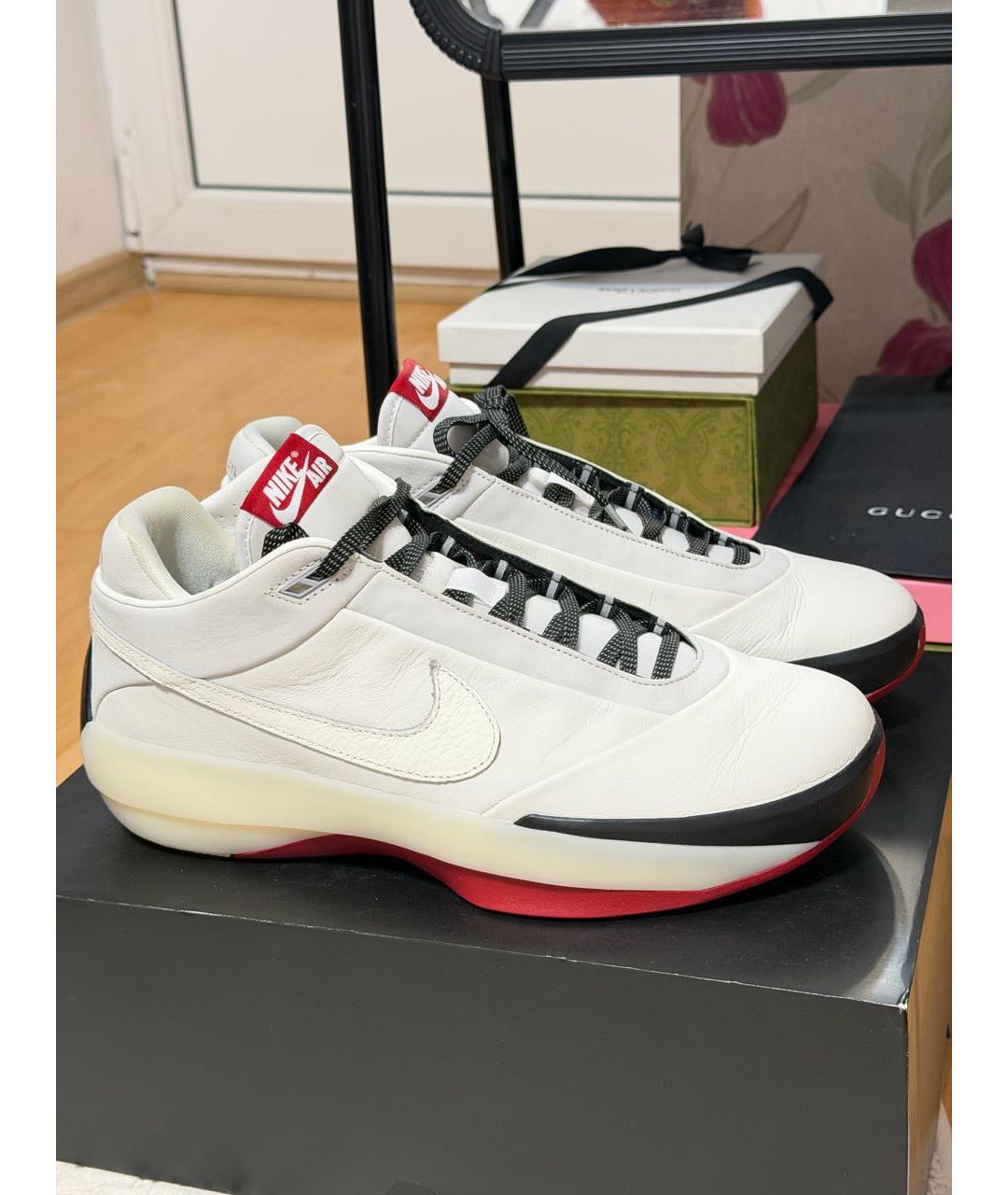 NIKE Белые кожаные высокие кроссовки / кеды, фото 6