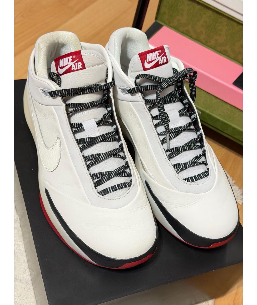 NIKE Белые кожаные высокие кроссовки / кеды, фото 7