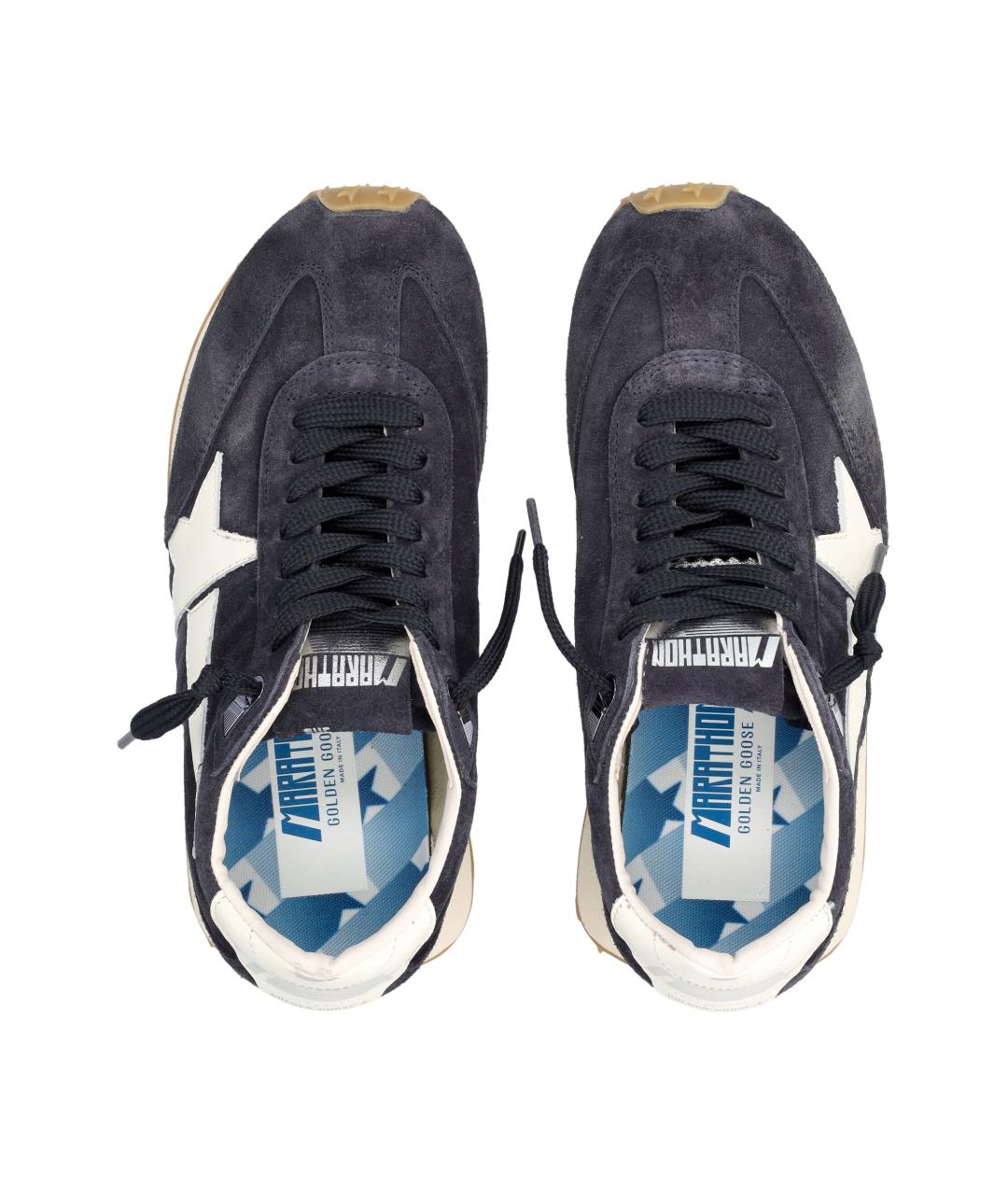 GOLDEN GOOSE Синие нубуковые кроссовки, фото 2