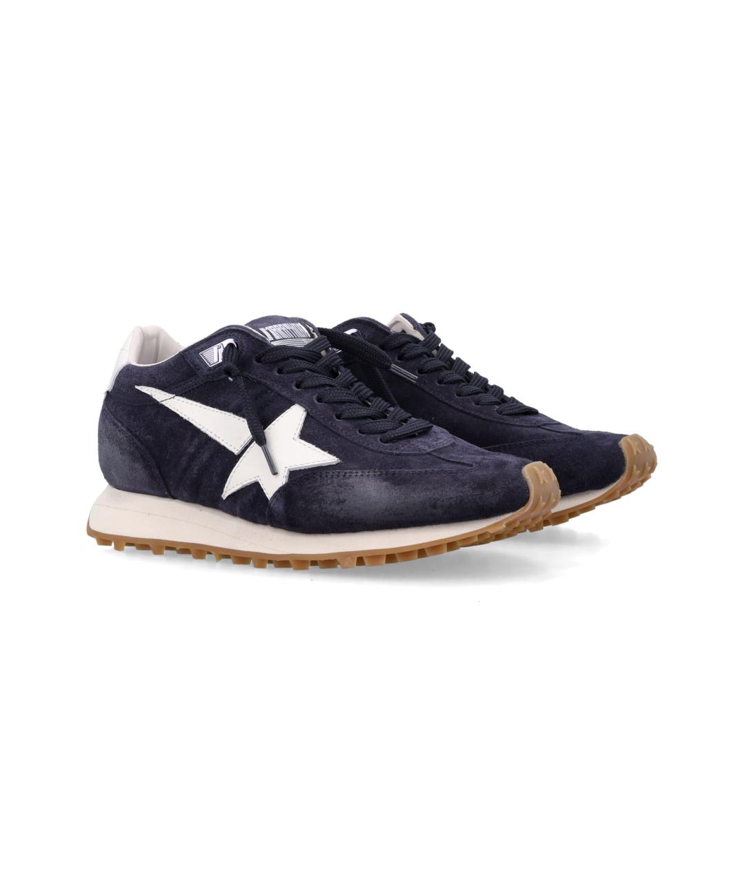 GOLDEN GOOSE Синие нубуковые кроссовки, фото 3