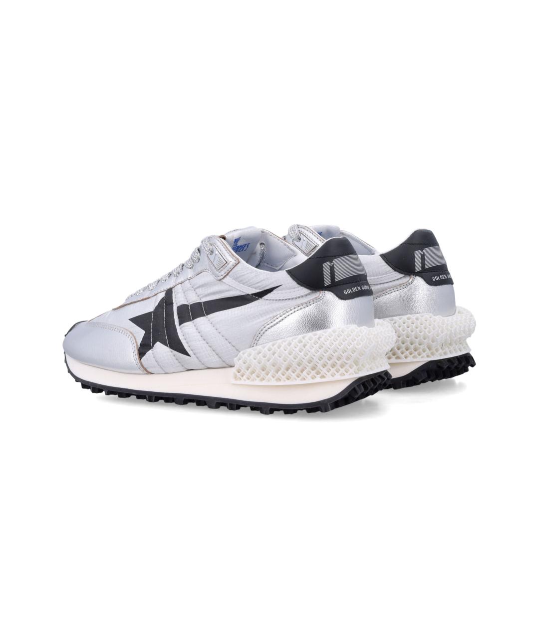 GOLDEN GOOSE Серебряные синтетические кроссовки, фото 4