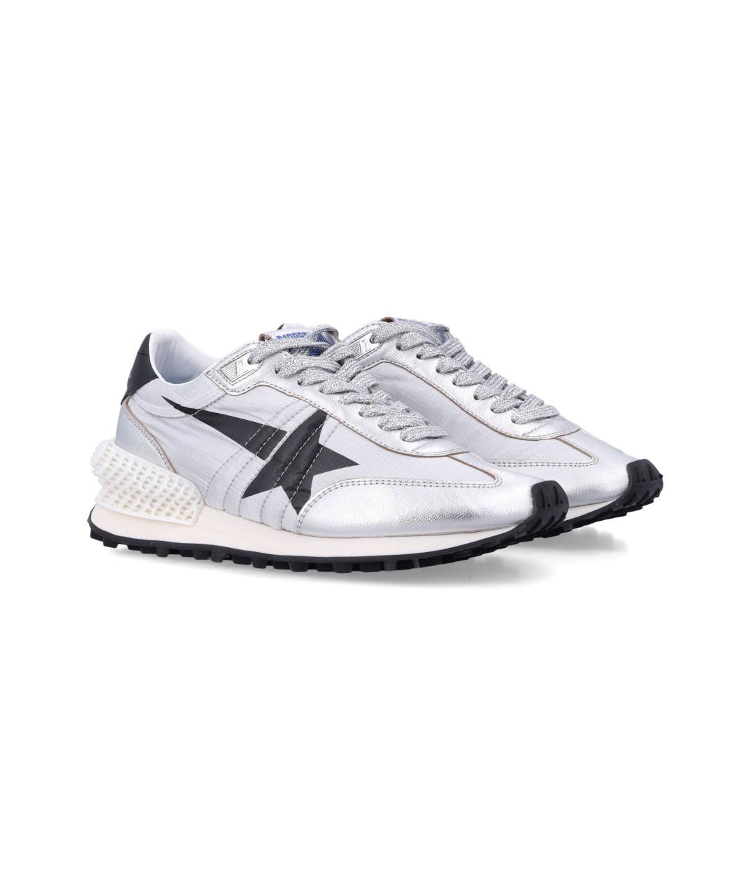 GOLDEN GOOSE Серебряные синтетические кроссовки, фото 3