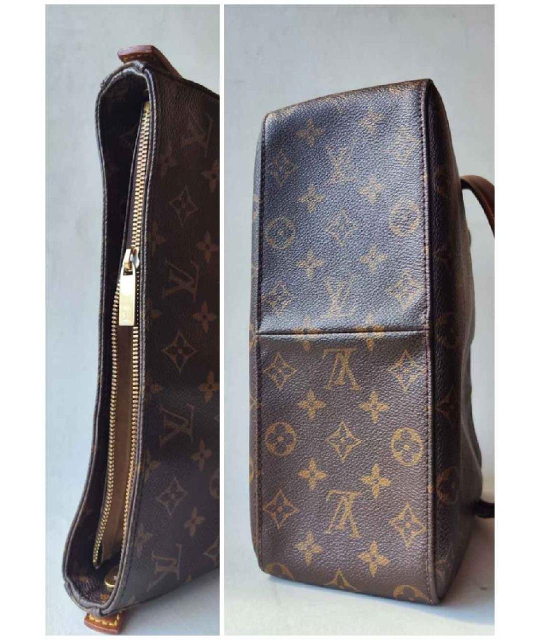LOUIS VUITTON Коричневая сумка тоут из искусственной кожи, фото 5