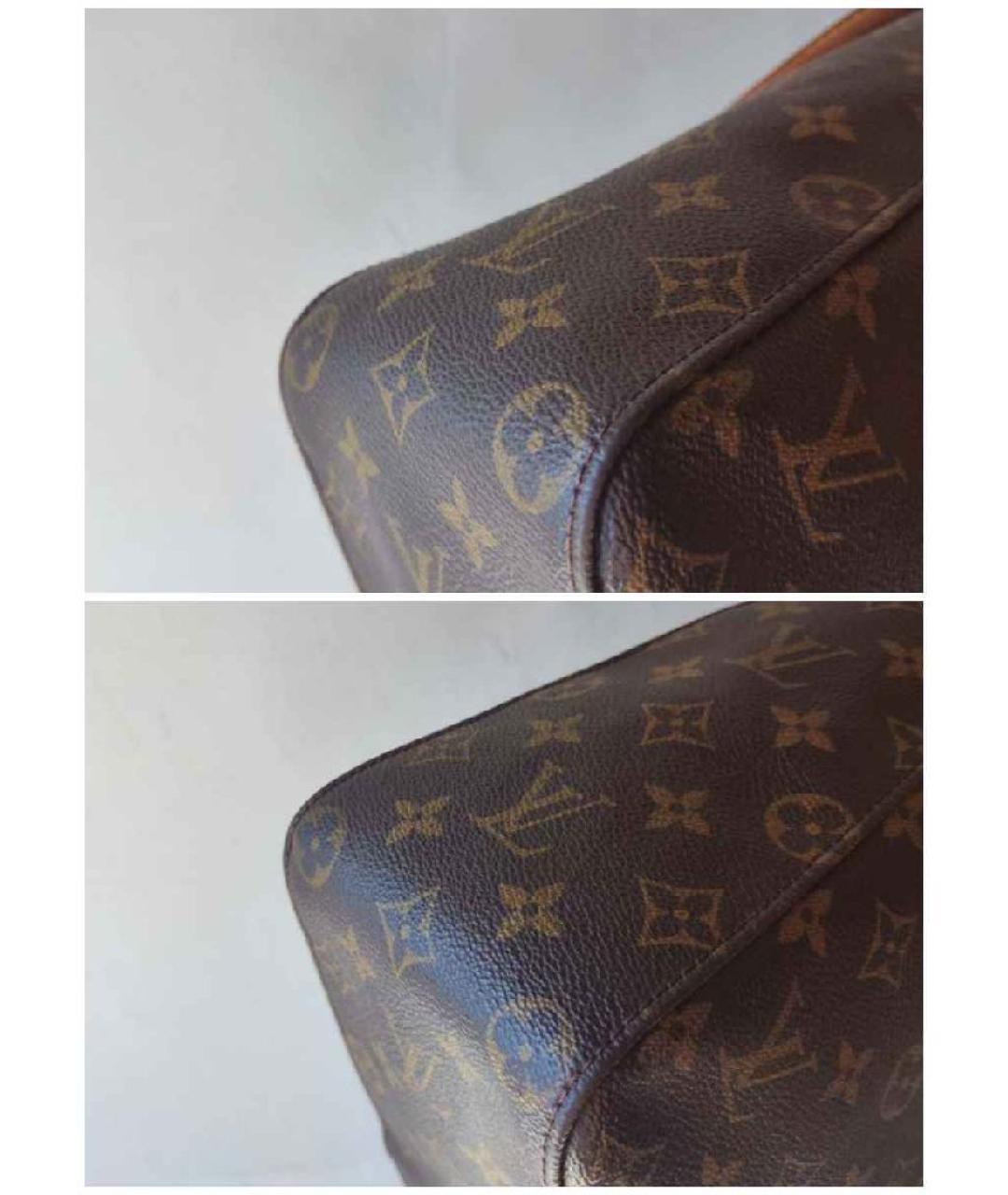 LOUIS VUITTON Коричневая сумка тоут из искусственной кожи, фото 7