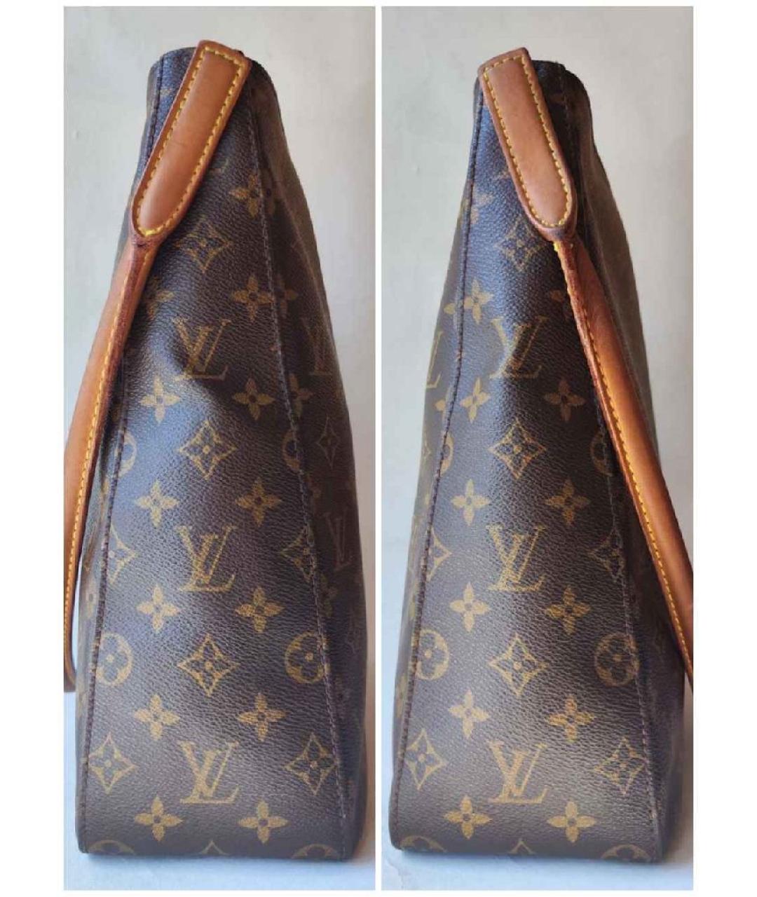 LOUIS VUITTON Коричневая сумка тоут из искусственной кожи, фото 6